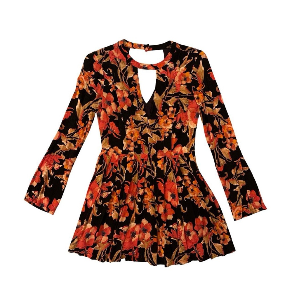 Free People Tegan Fit & Flare Floral Mini Dress